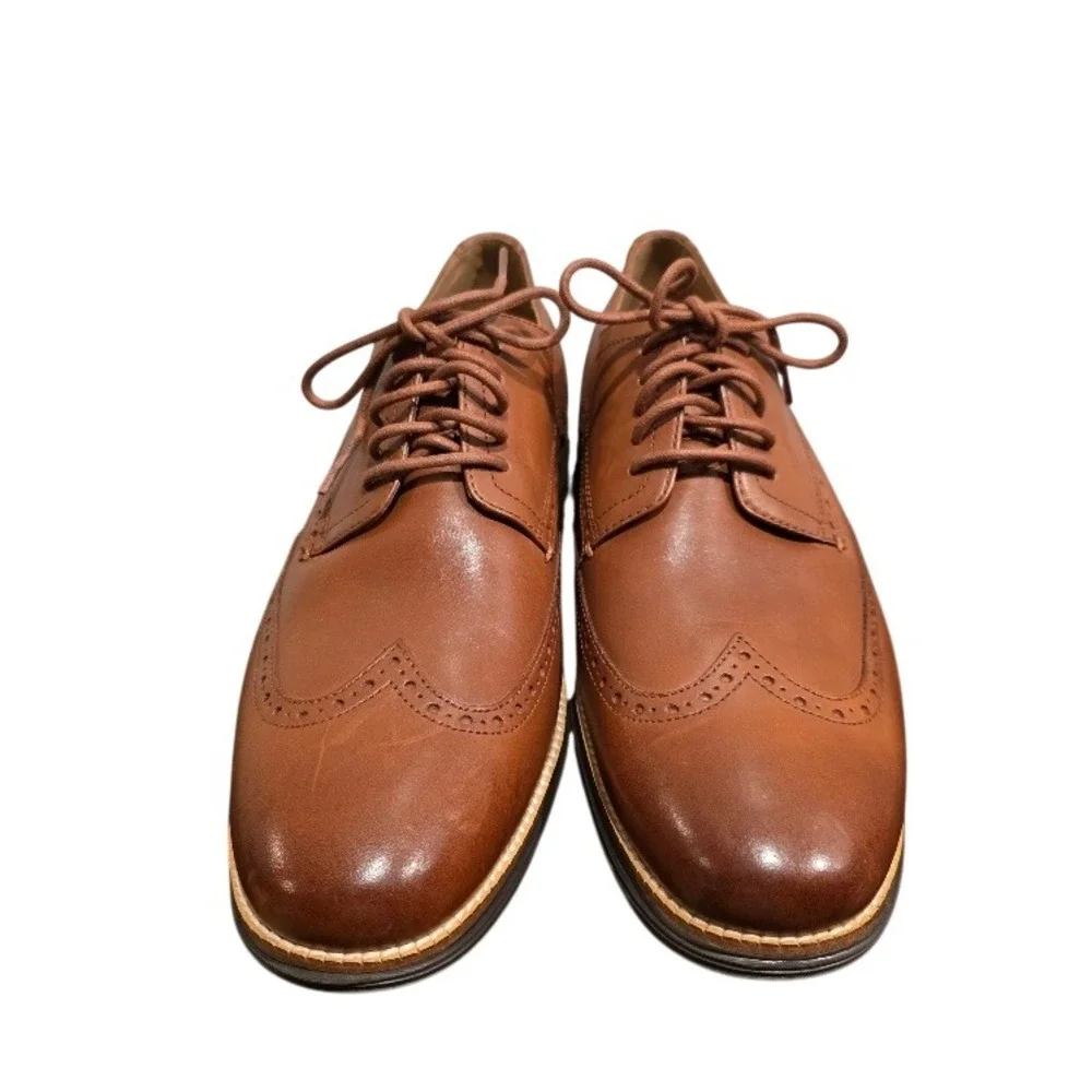 Cole Haan Original Grand Wingtip Oxford Men's 13M British Tan Leather Lace Up